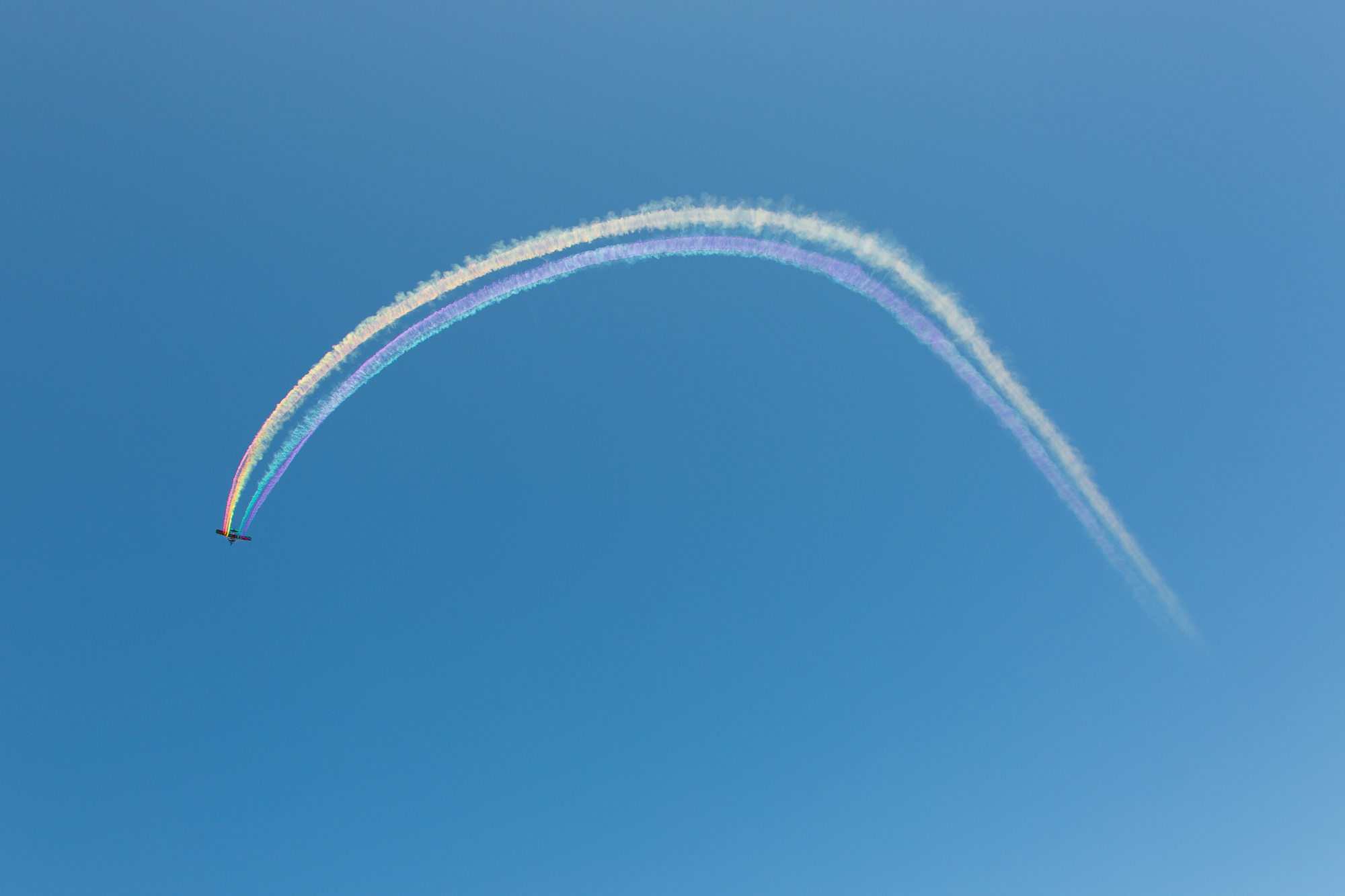 Rainbow drawn in sky
