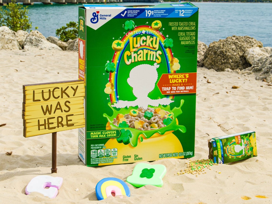 Lucky most recently left behind traces of his magic on a beach in Miami.
